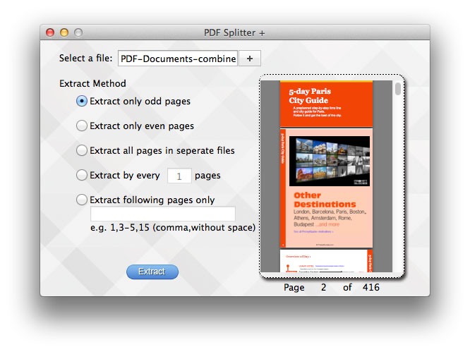 mac program for splitting video clips into separate files